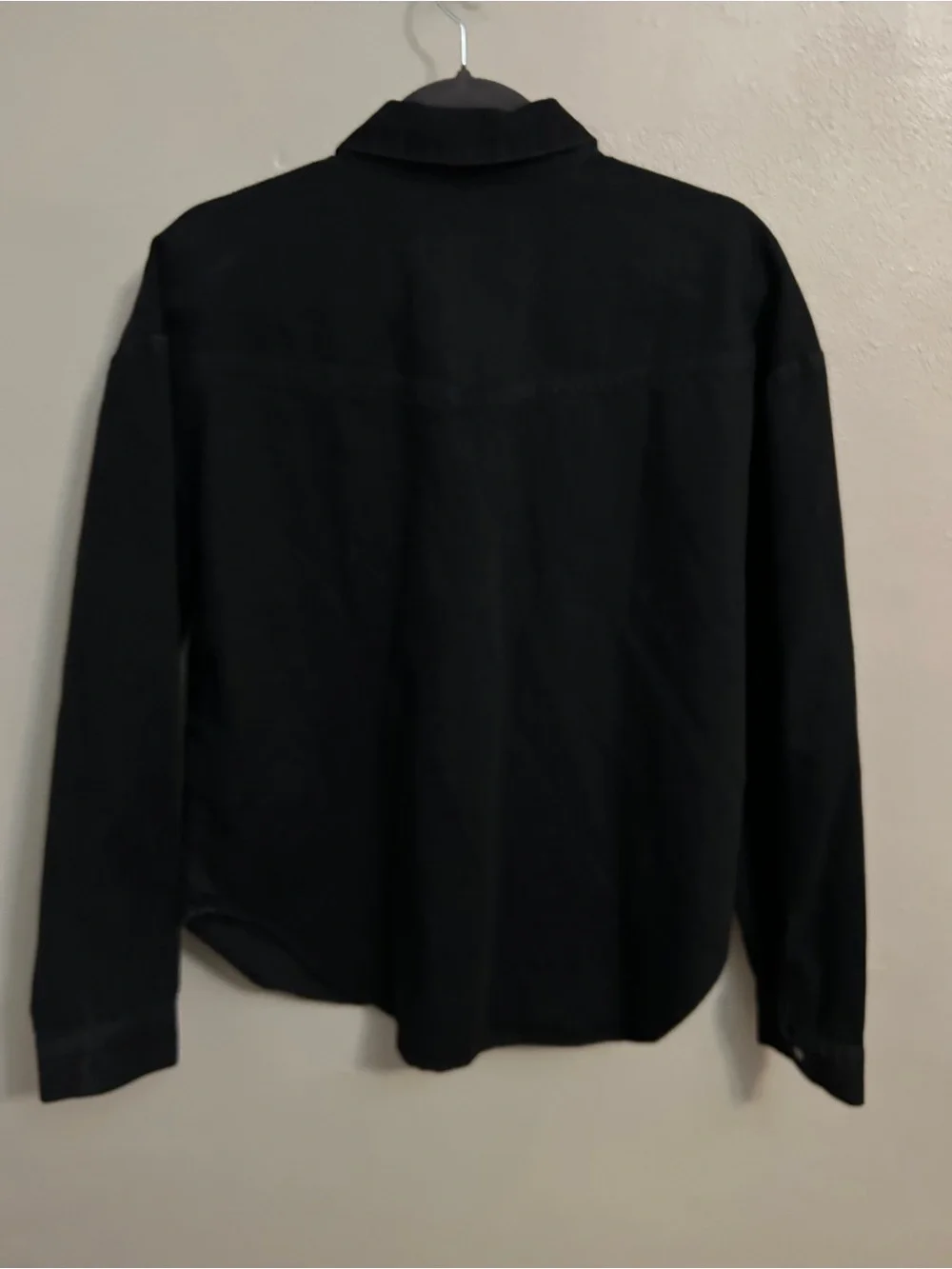 Banana Republic Black denim pearl Snap-Front Casual Button Down Shirt